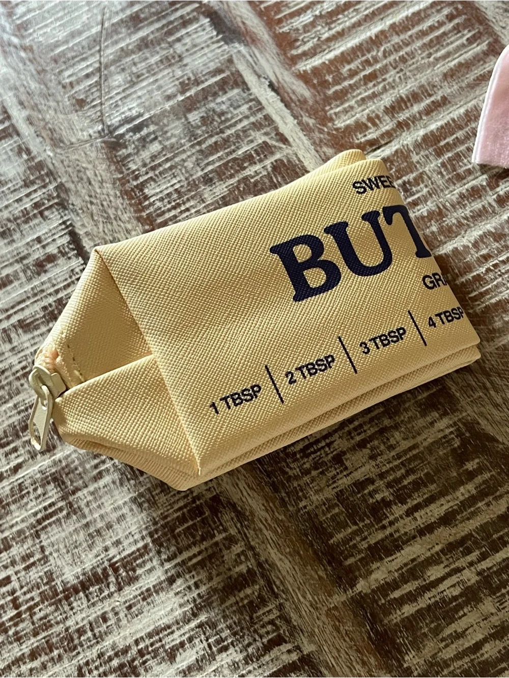 Butter Stick Pencil Case Yellow Novelty Zipper Pouch Kawaii Back to School
